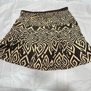 Diane Von Furstenberg Black and Cream Mini Skirt
